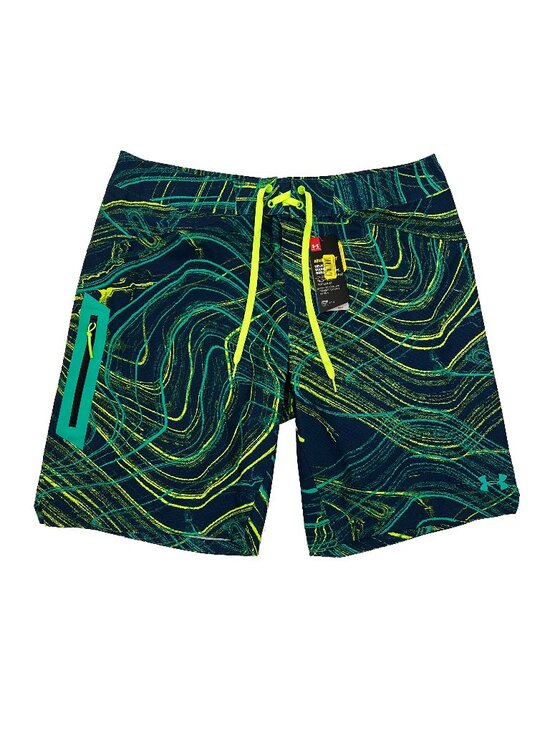 Under Armour Other - Under Armour NEW NWT Storm 1 Neon Loose Abstract Swim Board Short Trunks Mens 34